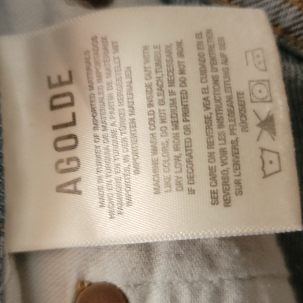 Agolde Distressed/High-Rise Button-Fly Jeans - Picture 7 of 14